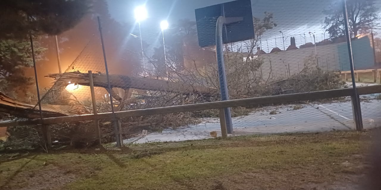 El temporal ya caus serios daos en distintos sectores de la ciudad y la zona